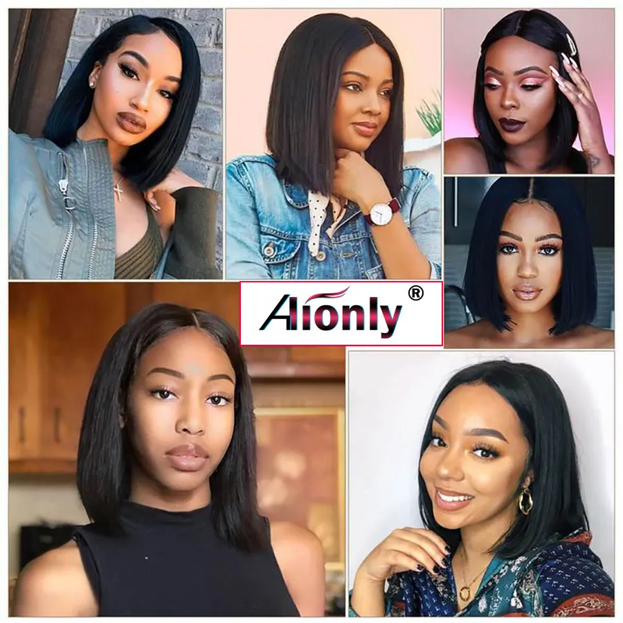 Glueless Straight Bob Wig brazilian wigs 4x4 Lace Front Human Hair 150% Density Short Bob Wigs For Black Women Pre Plucked - Image 4