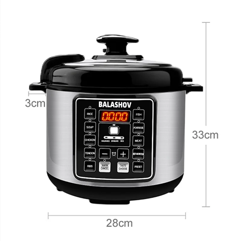 5L Multifunction Electric Pressure Cookers Soup Porridge Rice Heating Meal Heater Kitchen Intelligent Pressure Cooker for Home - Image 6