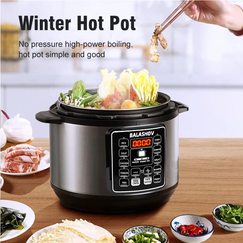 5L Multifunction Electric Pressure Cookers Soup Porridge Rice Heating Meal Heater Kitchen Intelligent Pressure Cooker for Home - Image 2