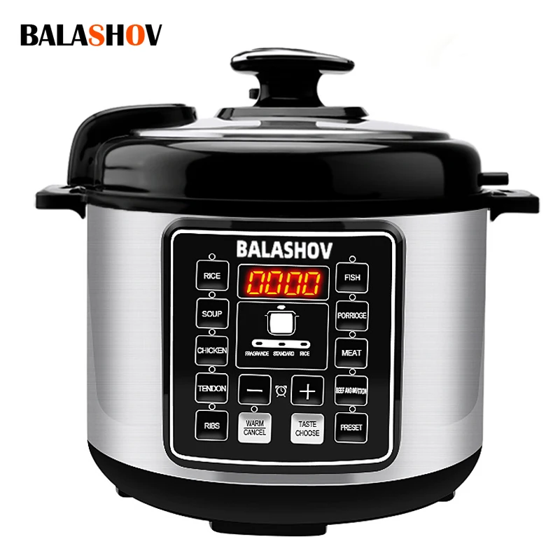 5L Multifunction Electric Pressure Cookers Soup Porridge Rice Heating Meal Heater Kitchen Intelligent Pressure Cooker for Home